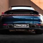 Preparazioni auto – Porsche Carrera 992 con terminali Capristo vista posteriore